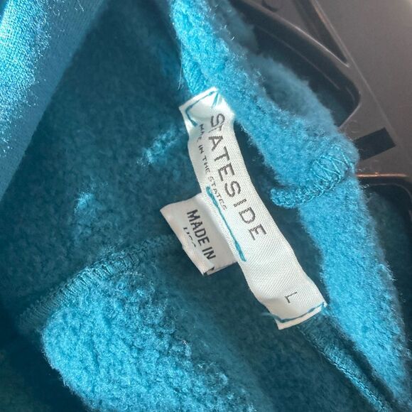 Stateside Teal Softest Fleece Hooded Midi Dress Kangaroo Pocket - Picture 8 of 9